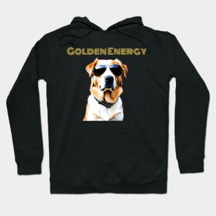 Retro Golden Energy-Golden Retriever in Sunglasses Hoodie